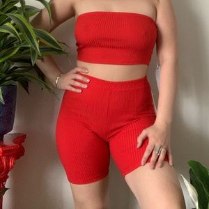 NWT! Iris basics! Biker shorts w/ tube top